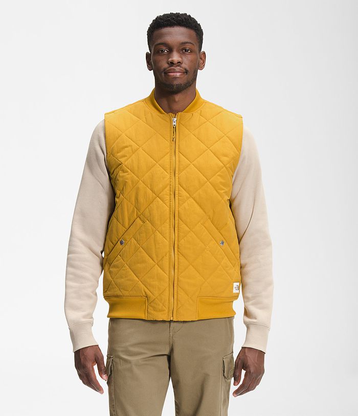 The North Face Vests Cuchillo Insulated Yellow - Mens - Thailand TOFGJ-5631